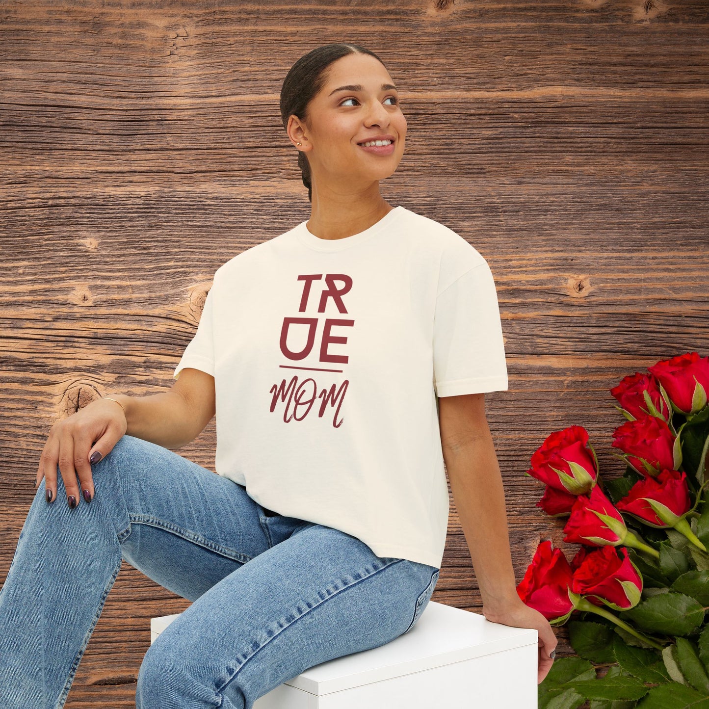 True Mom "GOD CHOSE ME" Crop Tee