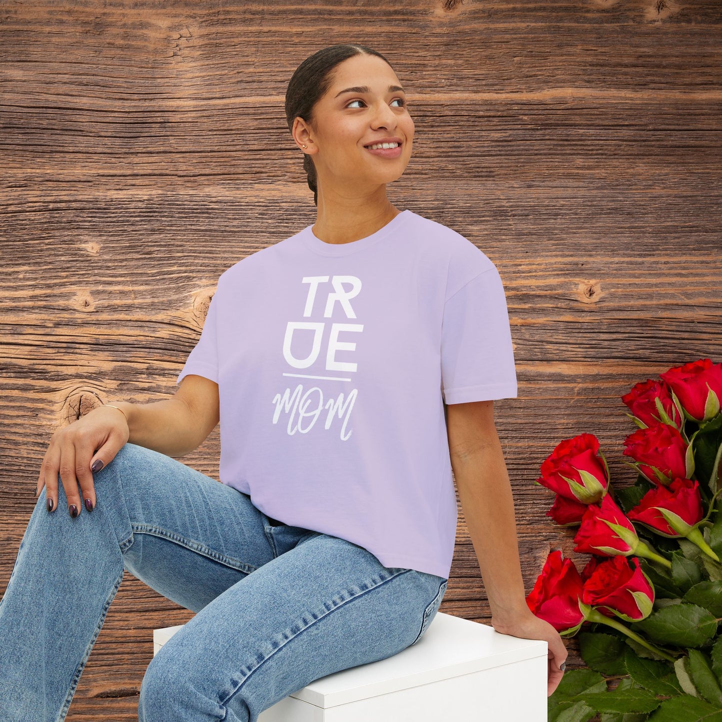 True Mom "GOD CHOSE ME" Crop Tee