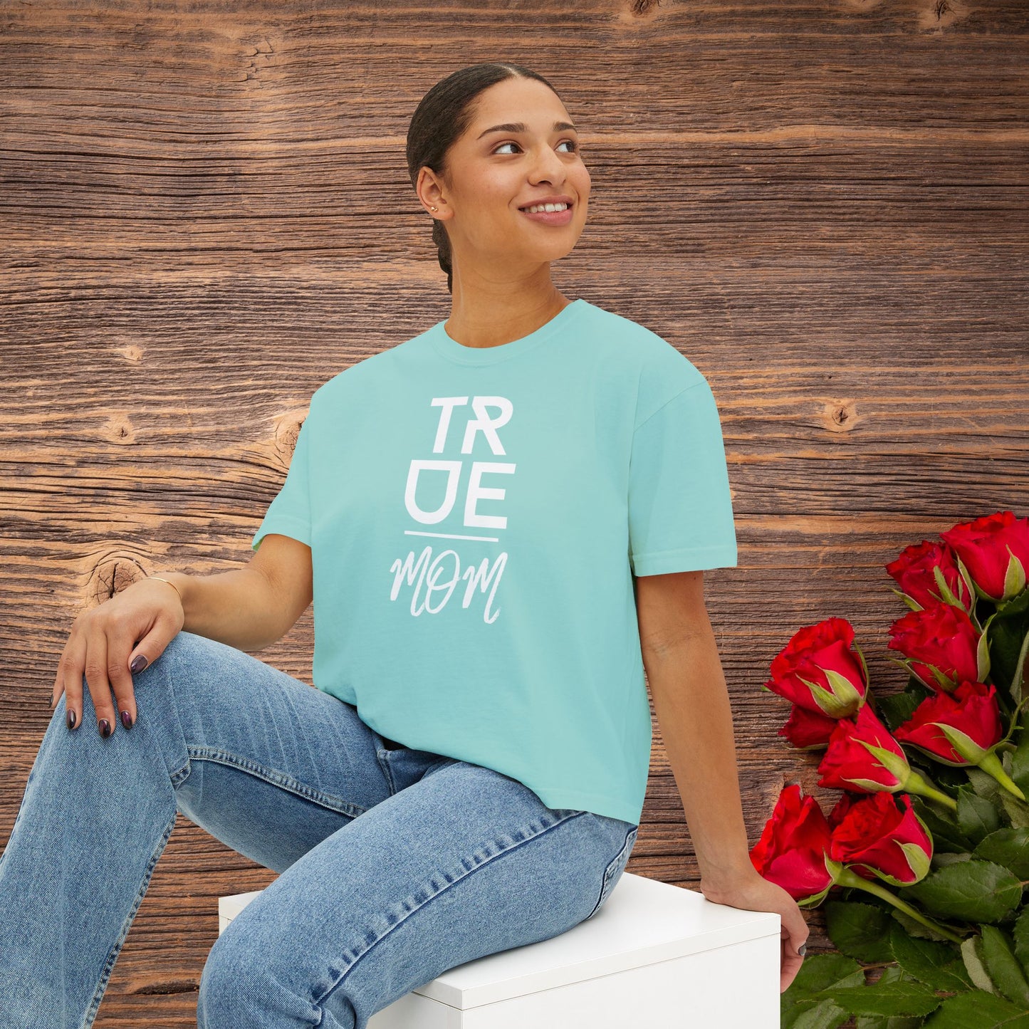 True Mom "GOD CHOSE ME" Crop Tee