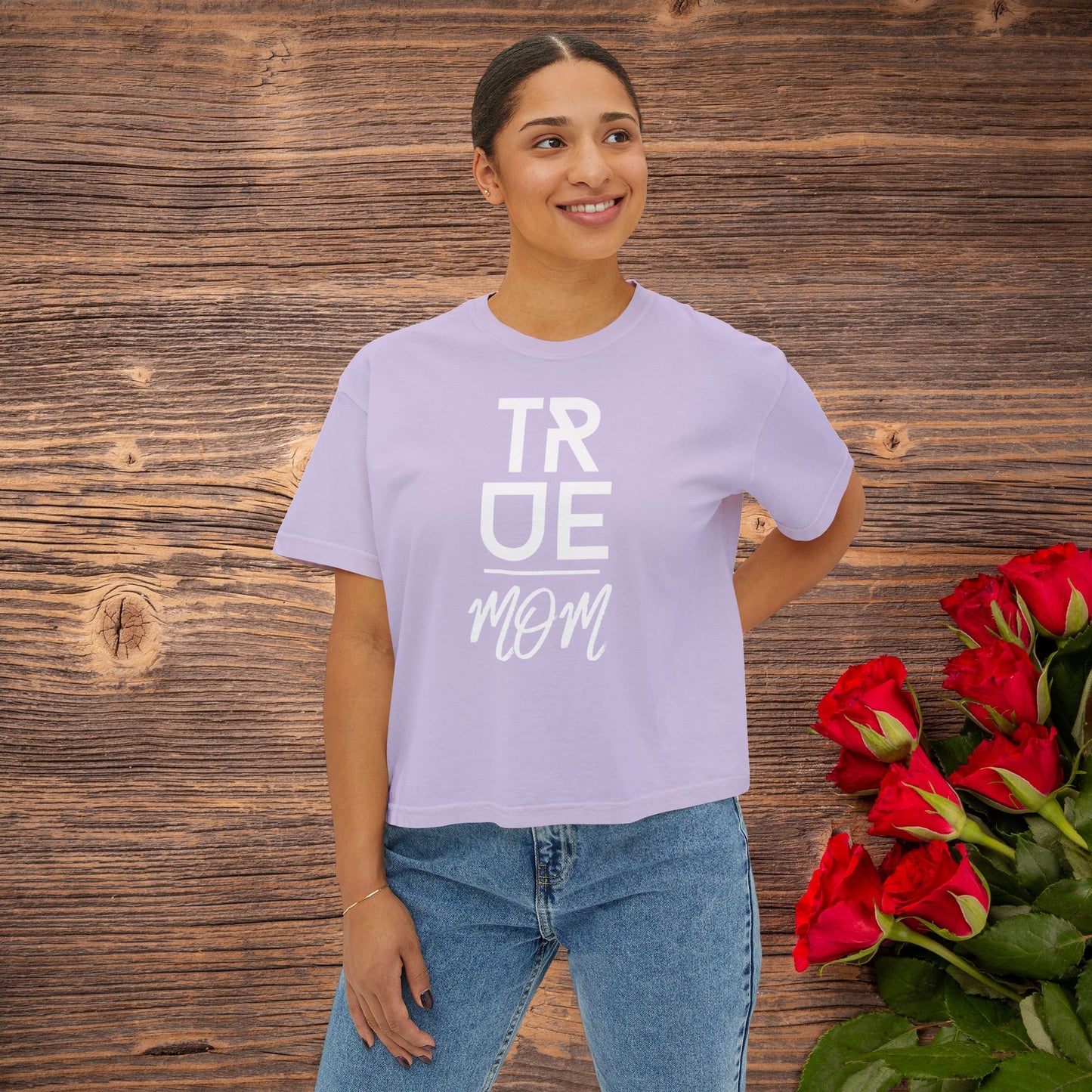 True Mom "GOD CHOSE ME" Crop Tee