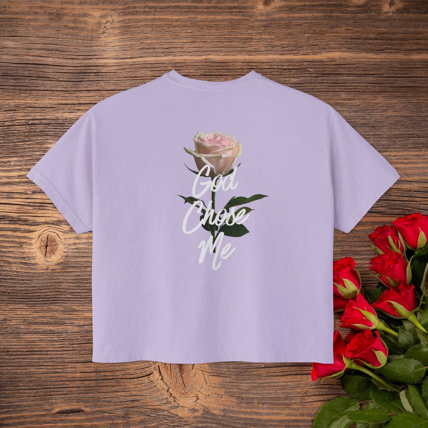 True Mom "GOD CHOSE ME" Crop Tee