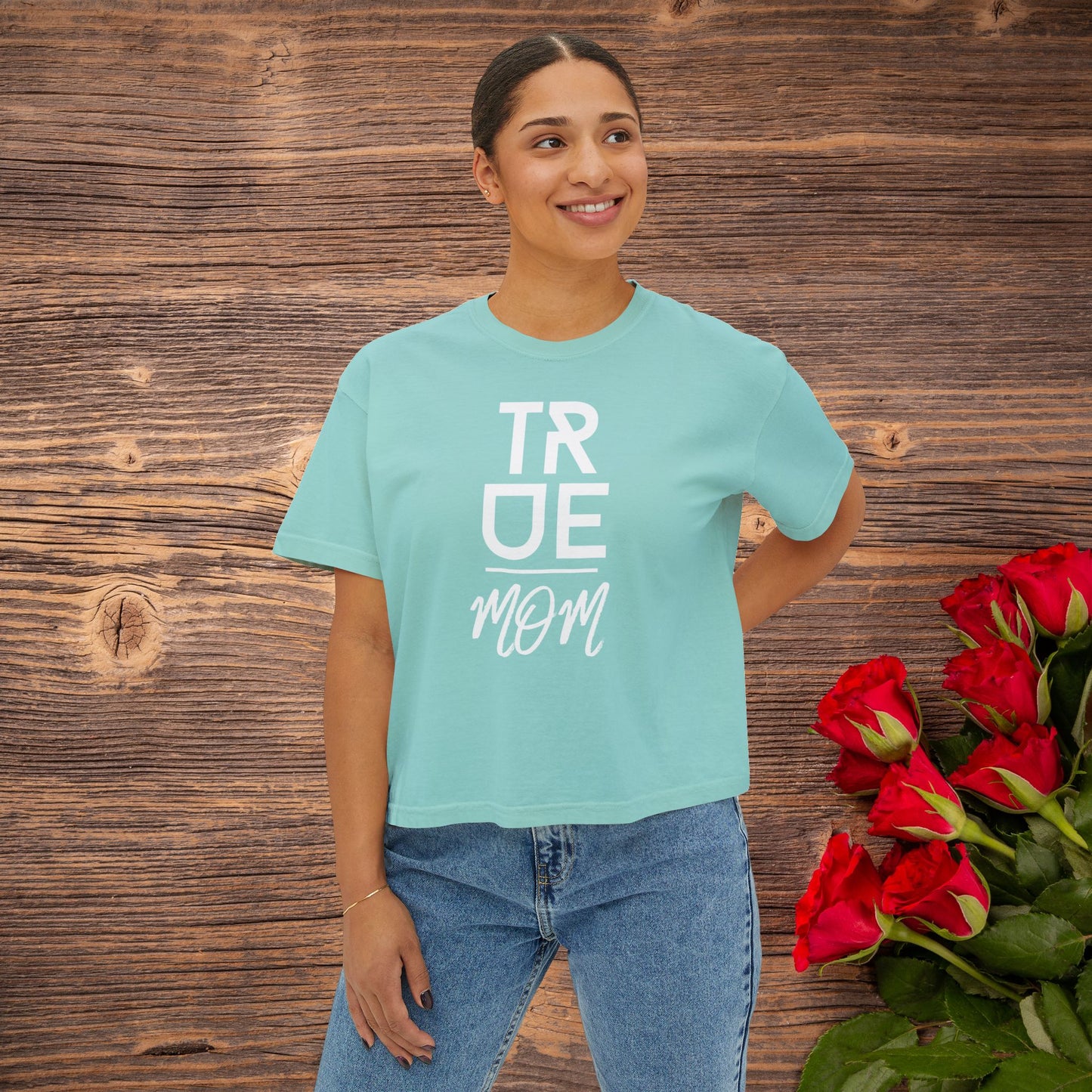 True Mom "GOD CHOSE ME" Crop Tee