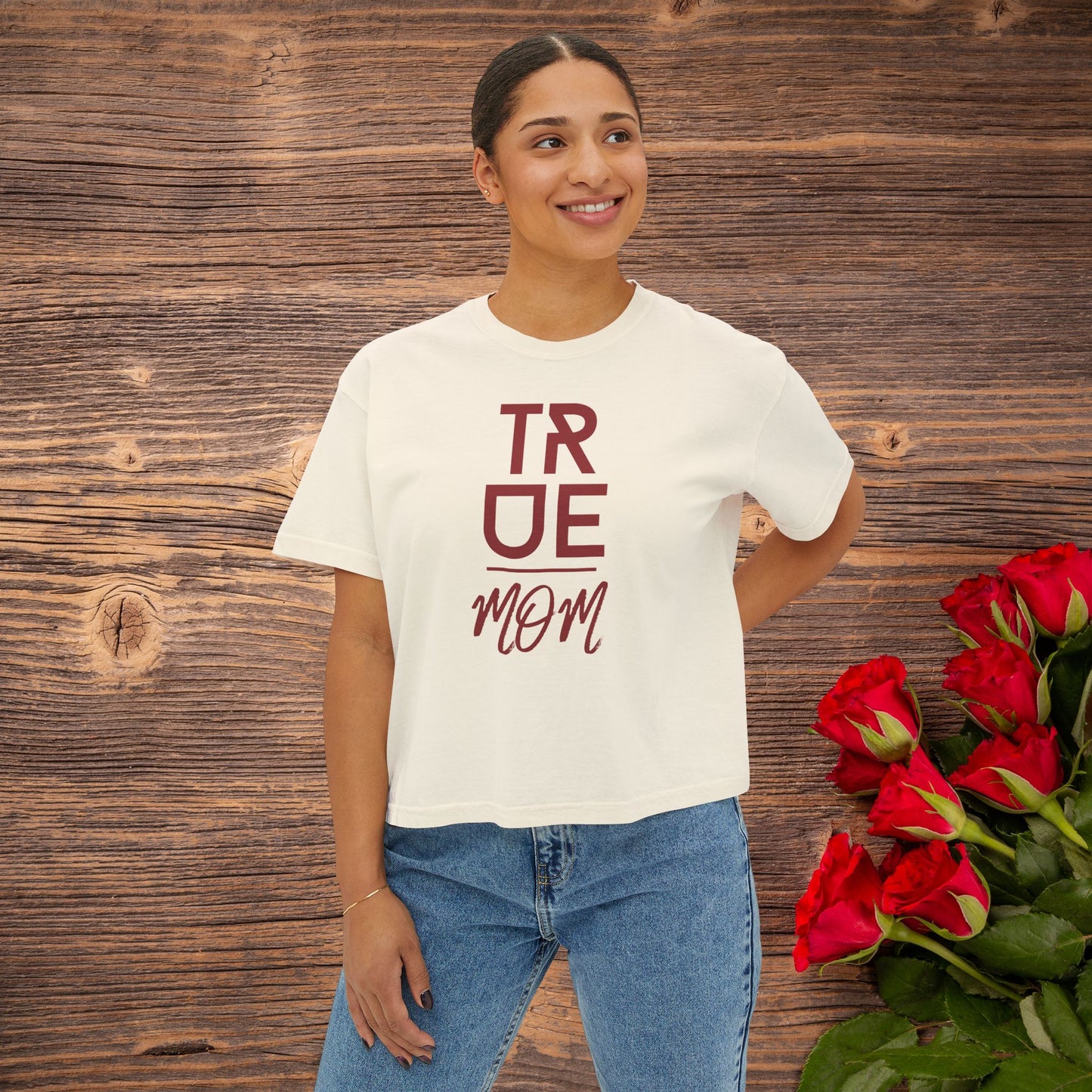 True Mom "GOD CHOSE ME" Crop Tee